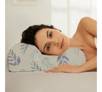 Sleep&Glow Omnia - Cojín antiarrugas de seda premium, antiarrugas, desarrollado por ortopedistas, ajuste de altura para espalda y de lado, fabricado en Europa, helecho lunar