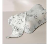 Sleep&Glow Omnia - Funda de Almohada de Seda Natural Antiarrugas para el Cuidado del Cabello y la Piel, 19 mm, Morera de Grado 6A, Mármol Blanco