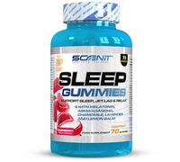 SLEEP Gummies - 70 Gominolas para dormir - 5 ingredientes clave - Sabor frambuesa - Melatonina gominolas - Con melatonina, ashwagandha, camomila, bálsamo limón y lavanda - Gummies melatonina 1 mg