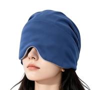 Sleep Hat Breathable, Dual Sided Cooling Ice Silk Warm Velvet Head Cover | Dual Sided Reversible Design Cooling Ice Silk Fabric Warm Velvet Touch Light Blocking Shade Ultra Lightweight 22g Soft S