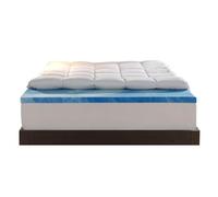 Sleep Innovations Cubrecolchón de Doble Capa de 4 Pulgadas. Fabricado en los Estados Unidos. Tamaño Queen