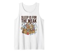 Sleep Is For The Weak Cita Padre Bebé Nuevo Papá Humor Divertido Camiseta sin Mangas