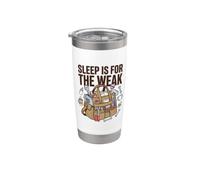 Sleep Is For The Weak Cita Padre Bebé Nuevo Papá Humor Divertido Vaso térmico de acero inoxidable de doble pared