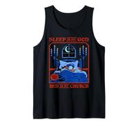 Sleep is My God Sarcastic Retro Vintage Funny Adult Humor Camiseta sin Mangas