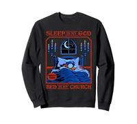 Sleep is My God Sarcastic Retro Vintage Funny Adult Humor Sudadera