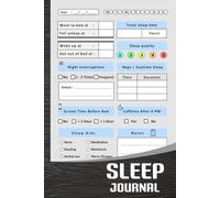 Sleep Journal: Sleep Tracker for Adults | Daily Sleep Diary to Record Bedtime, Wake Up Time, Sleep Quality, Night Interruptions and Habits | Improve Rest, Reduce Insomnia, and Boost Energy