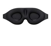 Sleep Mask Contoured Cup Blindfold Molded Night Eye Block out Light with Women Men(1pcs Black)