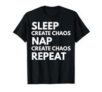 Sleep Nap Create Caos Repeat Lover Camiseta gráfica económica