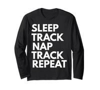 Sleep Nap Track Repeat Lover Runner Pista y Campo Manga Larga