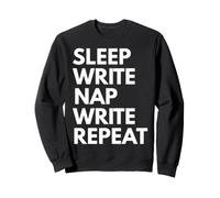 Sleep Nap Write Repeat Lover Escritor Escritura de Autor Sudadera