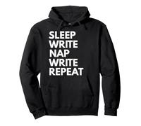 Sleep Nap Write Repeat Lover Escritor Escritura de Autor Sudadera con Capucha
