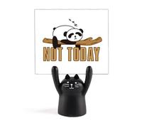 Sleep Panda Branches Lazy Memo Holder Cartoon Black Cat Stand Decoración