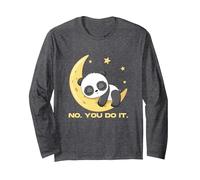 Sleep Panda No You Do It Buenas Noches, Lindo Animal Durmiente Manga Larga, Unisex para Adultos, Jaspeado Oscuro, L