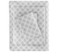 Sleep Philosophy True North Cozy - Juego de sábanas de Franela 100% algodón, ultrasuave, para Clima frío, Gris Geo, tamaño Queen (TN20-0242)