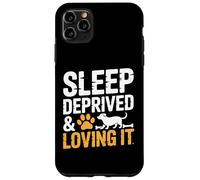 Sleep Prived and Loving It Funny Dog Parent Art Carcasa para iPhone 11 Pro MAX