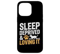 Sleep Prived and Loving It Funny Dog Parent Art Carcasa para iPhone 14 Pro MAX