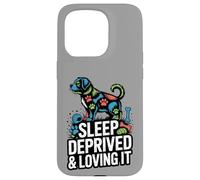 Sleep Prived and Loving It Funny Dog Parent Art Carcasa para iPhone 15 Pro