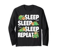 Sleep Sleep Sleep Repeat Cute Sleeping Bear Pijama Manga Larga