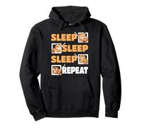 Sleep Sleep Sleep Repeat Cute Sleeping Tiger Pijama Sudadera con Capucha