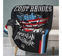 Sleep Squad WWE Cody Rhodes American Nightmare - Manta de Felpa Raschel de 60 x 80 Pulgadas, Manta Supersuave de Leyenda de Lucha Libre