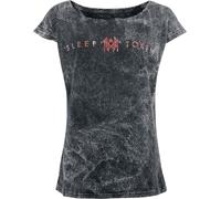 Sleep Token Moon Shadow Mujer Camiseta Negro/Gris L 100% algodón Ancho