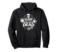 Sleep When You'Re Dead Hustle Humor Mentalidad Diseño Sudadera con Capucha