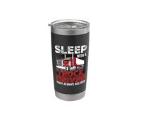 Sleep With A Truck Driver They Always Deliver Funny Trucker Vaso térmico de acero inoxidable de doble pared