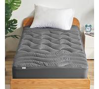 SLEEP ZONE Cubrecolchón refrescante Individual para Cama Individual, Funda de colchón Fresca de Primera Calidad, Protector de colchón Acolchado, Transpirable, Lavable, Bolsillo Profundo de 8 a 21