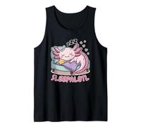 Sleepalotl, Cute Axolotl Sleeping Camiseta sin Mangas