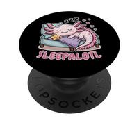 Sleepalotl, Cute Axolotl Sleeping PopSockets PopGrip Adhesivo