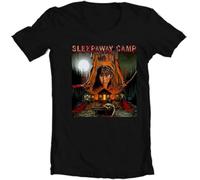 Sleepaway Camp T Shirt Retro Horror 1980s Slasher Movie 100% Cotton Graphic tee Black Mens