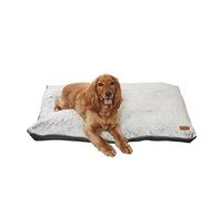 Sleepdown Colchón para Mascotas de Pelo sintético Acogedor y cálido, fácil de Lavar, Parte Inferior Antideslizante, Duradero, antiarañazos, tamaño Mediano (85 x 60 x 12 cm), Color Gris carbón