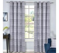 Sleepdown Cortinas con Ojales con Aislamiento térmico para Dormitorio y Sala de Estar, 46 x 72 Pulgadas, Color Gris, 2 Paneles