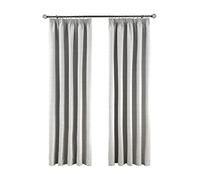 Sleepdown Cortinas Opacas con Forro térmico para Dormitorio y Sala de Estar, 2 Paneles, Color Gris