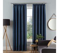 Sleepdown Cortinas Opacas con Forro térmico para Dormitorio y Sala de Estar, 66 x 54 Pulgadas, Color Azul Marino, 2 Paneles