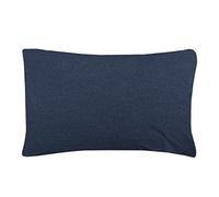 Sleepdown Jersey Melange Housewife - Juego de 2 Fundas de Almohada estándar de 50 x 75 cm (estándar (50 x 75 cm), Color Azul Oscuro