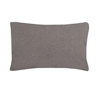 Sleepdown Jersey Melange Housewife - Juego de Fundas de Almohada estándar de 50 cm x 75 cm, Color Gris Pardo