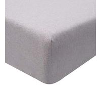 Sleepdown Jersey Melange - Sábana Bajera Ajustable Color Rosa cálido y Acogedor de fácil Cuidado con Hilo Liso teñido de Ropa de Cama - King