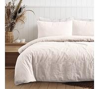 Sleepdown Juego de Funda de edredón de 100% algodón Puro de teñido Liso, Funda de edredón Natural, Suave y fácil Cuidado, Doble (200 x 200 cm)