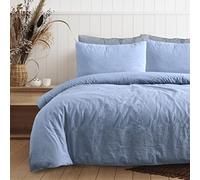 Sleepdown Juego de Funda de edredón y Fundas de Almohada, 100% algodón Puro, Suave, fácil de cuidar, tamaño Super King (220 cm x 260 cm), el Color Puede Variar