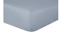 Sleepdown Sábana Bajera Ajustable 100% algodón Puro, cálida, cómoda, Transpirable, súper Suave, 32 cm, Bolsillos Extra Profundos, Color Gris, tamaño King