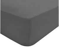 Sleepdown Sábana Bajera Ajustable 68 Pick Gris Juego de Ropa de Cama, Polialgodón, Matrimonio