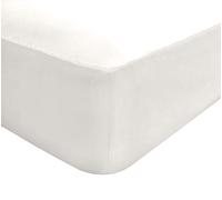 Sleepdown Sábana Bajera Ajustable Extra Profunda de polialgodón, Color Blanco, Super King