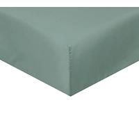 Sleepdown Sábana Bajera Ajustable súper Suave y acogedora de fácil Cuidado de polialgodón, Ropa de Cama de Lujo de 25 cm de Profundidad, no Necesita Planchado, Verde Salvia - Doble