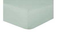 Sleepdown Sábana Bajera de bambú Liso Suave, cálida, acogedora y Transpirable, cómoda sábana Inferior de 35 cm con Bolsillos Extra Profundos - Verde Salvia - Super King