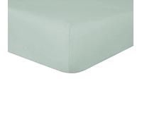 Sleepdown Sábana Bajera Lisa, cálida, Transpirable, súper Suave, 100% bambú, 35 cm, Bolsillos Extra Profundos, Color Verde Salvia, Doble