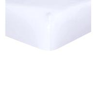 Sleepdown Sábana Bajera Lisa, cálida, Transpirable, súper Suave, 100% bambú, 35 cm, Bolsillos Extra Profundos, Color Blanco