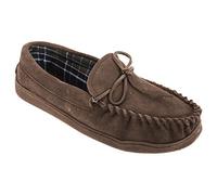 Sleepers Zapatillas de Estar por casa de autentico Ante Modelo Moccasin diseño Adie Hombre Caballero (42 EU/Marrón)