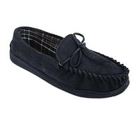 Sleepers Zapatillas de Estar por casa de autentico Ante Modelo Moccasin diseño Adie Hombre Caballero (40 EU/Azul Real)