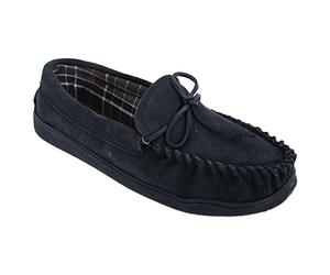 Sleepers Zapatillas de Estar por casa de autentico Ante Modelo Moccasin diseño Adie Hombre Caballero (40 EU/Azul Real)